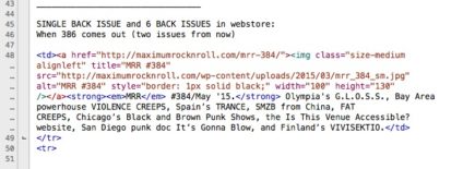 Code for 2 issues ago description - webstore